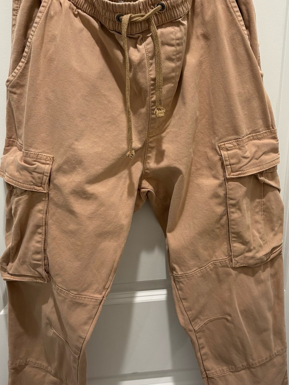 PACSUN Men’s Slim Cargo Pants Size M / Tan Khaki Utility Drawstring Pants